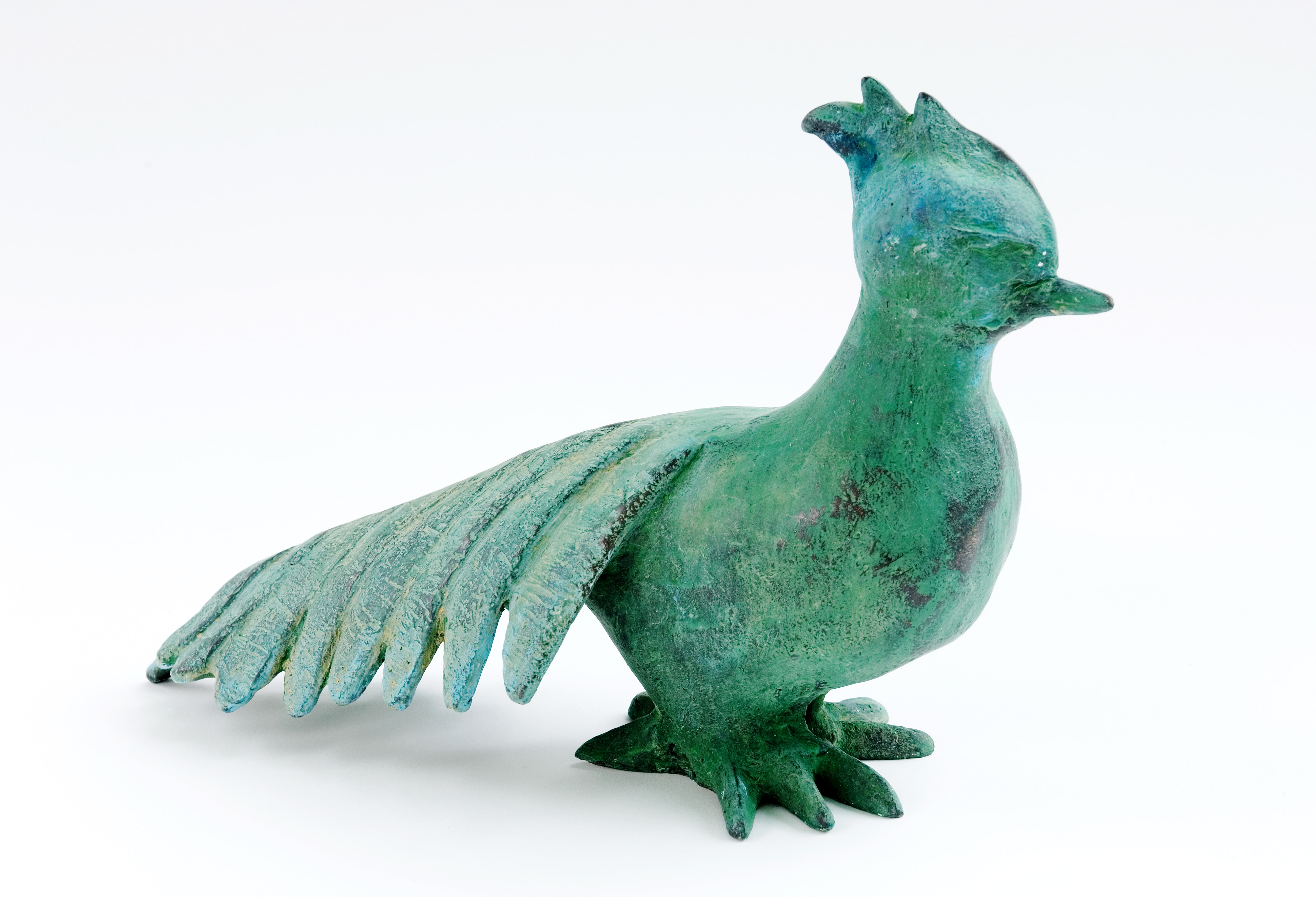 Vogel farbige Bronze
